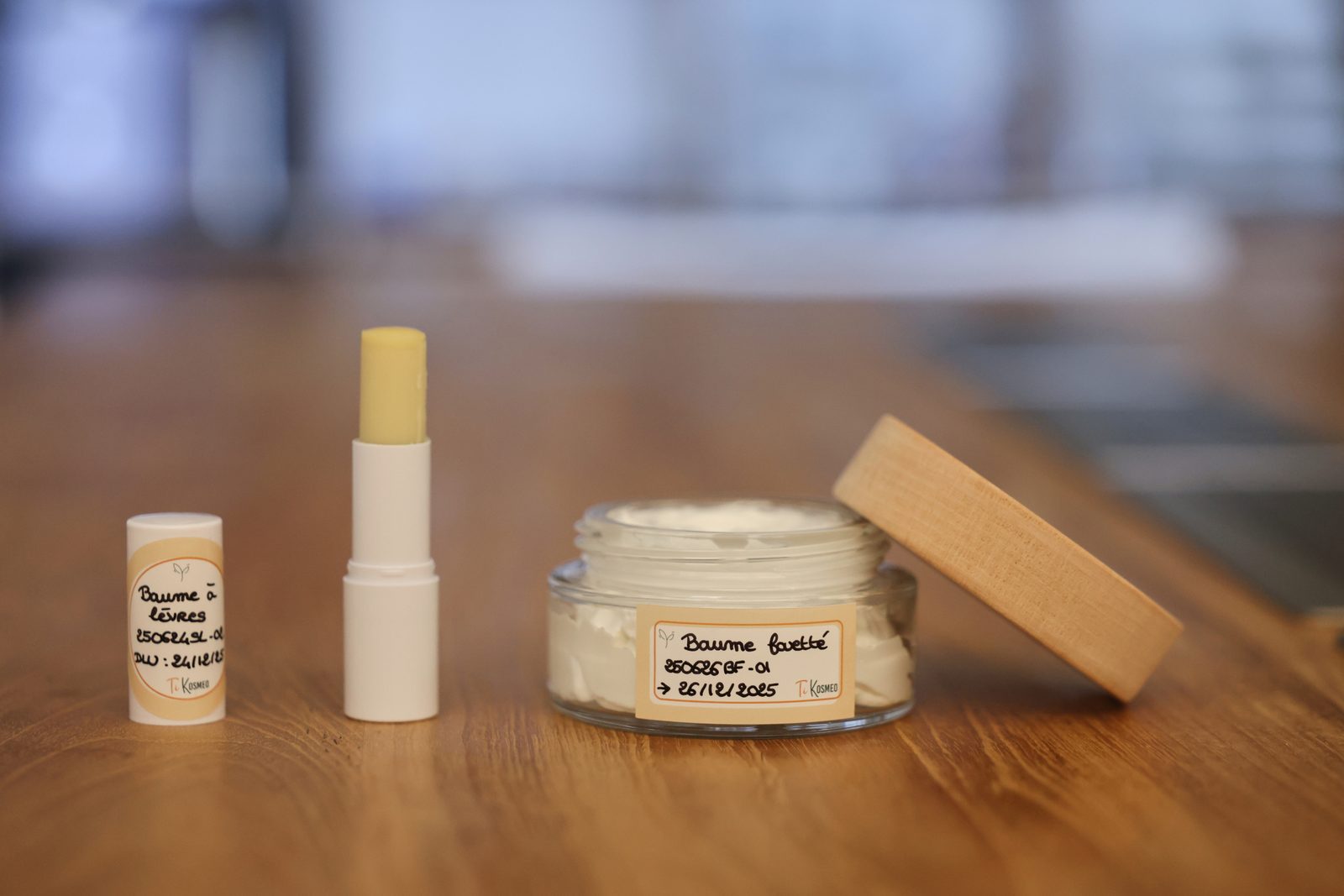 Baume fouetté et baume à lèvres