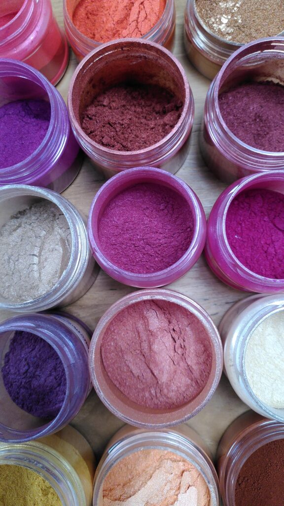 Palette de couleurs des pigments minéraux